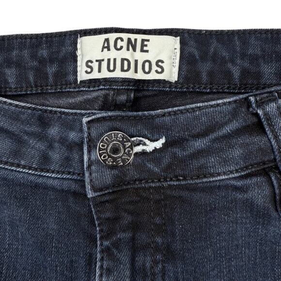 ACNE STUDIOS Flex Basement Jeans Slim Leg 29 X 32 Frayed Cut Off Hem - Picture 3 of 6